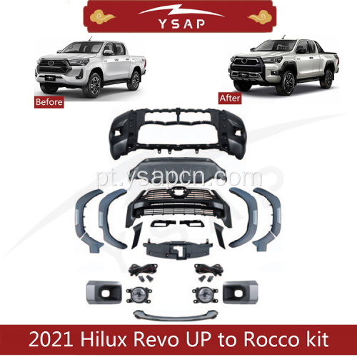 2021 Hilux Revo Atualize para Rocco Body Kit